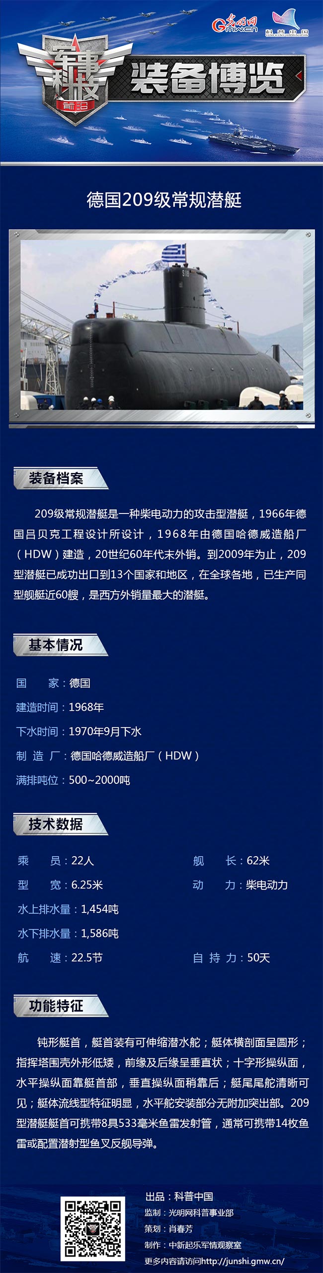 老当益壮的德国209级常规潜艇 老当益壮的德国209级常规潜艇